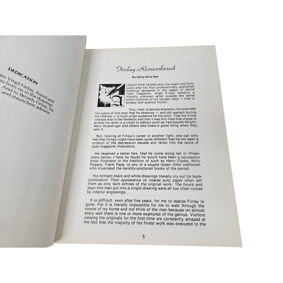 The Book of Virgil Finlay by Gerry De La Ree First Flare Print 1976 Paperback - Picture 6 of 13